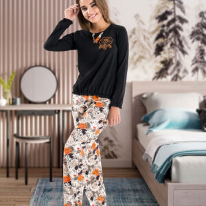 Derya Kurşun Uzun Kol Kadın Pijama Takım 1114