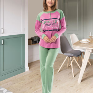 Derya Kurşun Uzun Kol Kadın Pijama Takım 1120