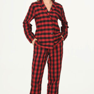 NBB Ekose Desenli Kadın Pijama Takım 67221