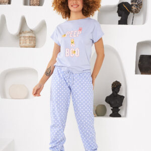 NBB Peep A Boo Puantiyeli Pijama Takımı 67274