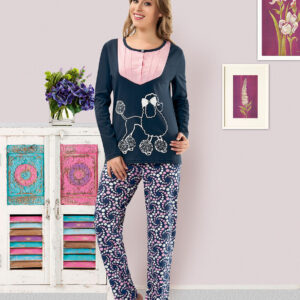 Derya Kurşun Baskılı Kadın Pijama Takım 814