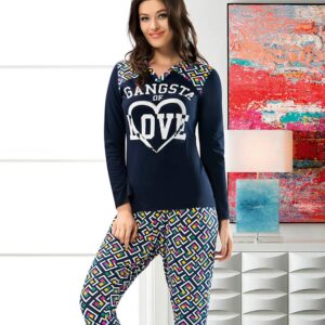 Derya Kurşun V Yaka Kadın Pijama Takım 872